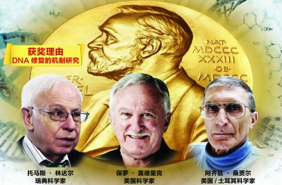 DNA修复技术对抗癌药研发的革命性意义——2015诺贝尔化学奖点评