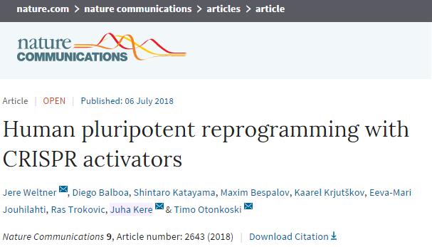 CRISPR技术新用途！可“生产”多能干细胞