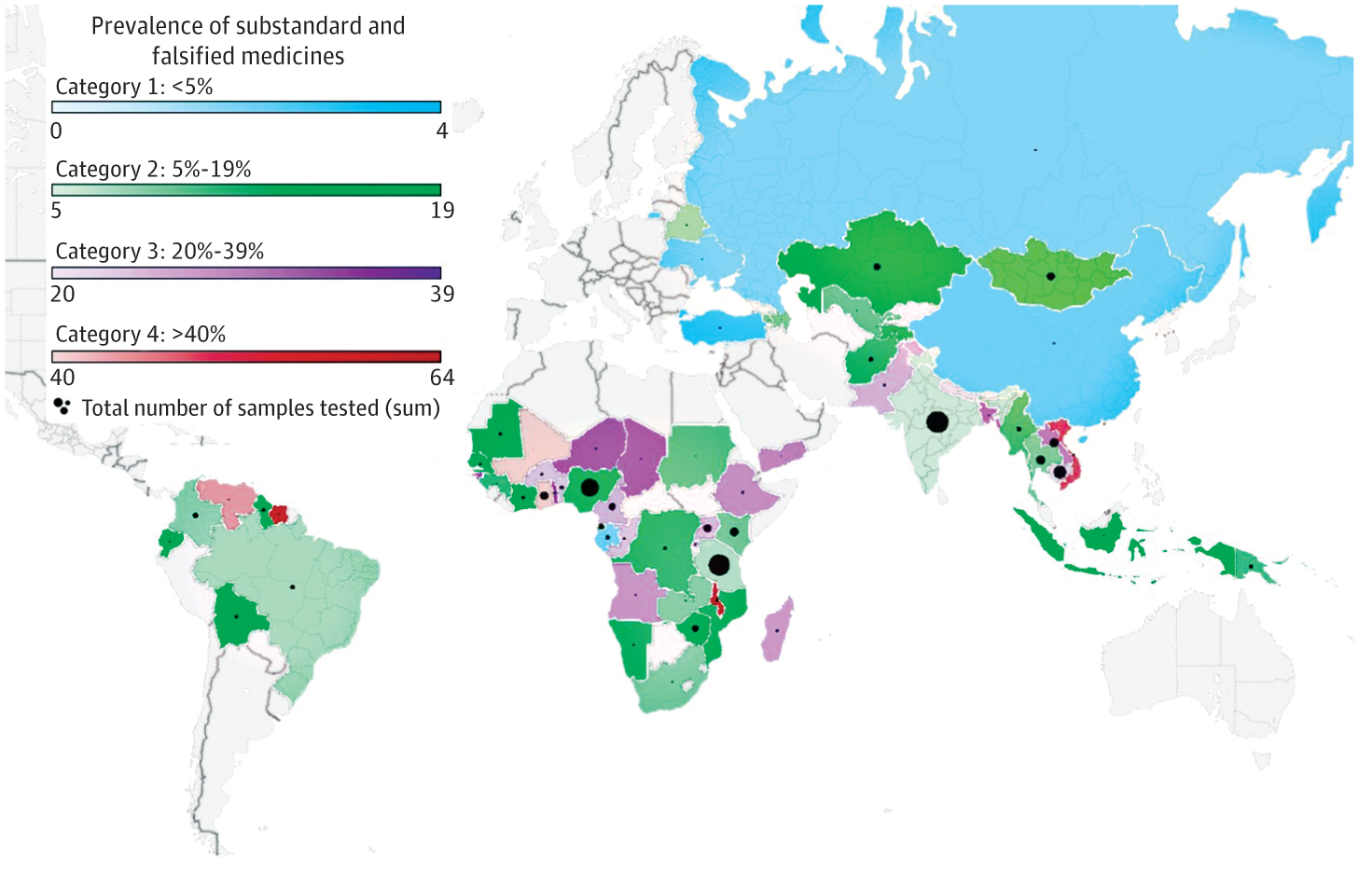 JAMA研究调查:假劣药品现象在中低收入国家很普遍，比例可达到近19%