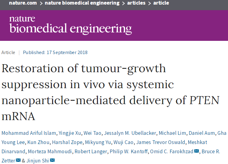 首个！纳米技术介入抑癌基因在前列腺癌中取得突破进展