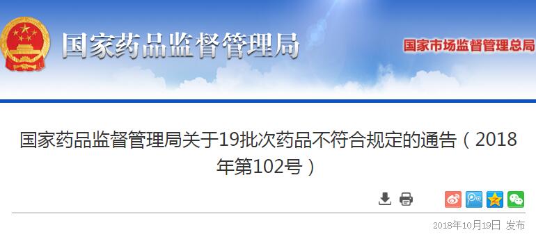 国家药监局：这19批次药品不合格，原因何在？