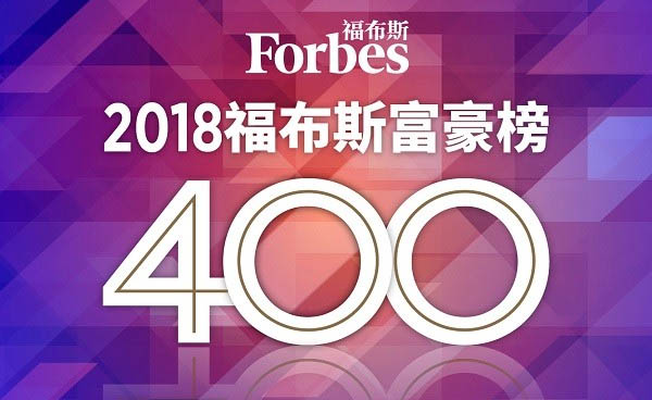 福布斯发布2018中国400富豪榜，医疗富豪占46席
