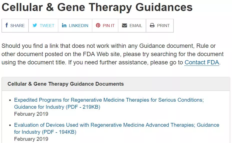 FDA鼓励和支持细胞和基因疗法，最终确定两份关于加速计划的指导文件