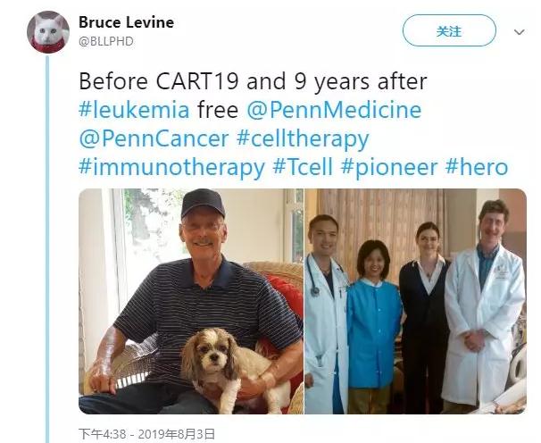 全球首例接受CAR-T疗法的成年白血病患者至今已实现9年的无癌生存