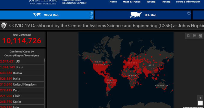全球新冠肺炎确诊病例突破1000万，康希诺新冠疫苗获批军队内部使用