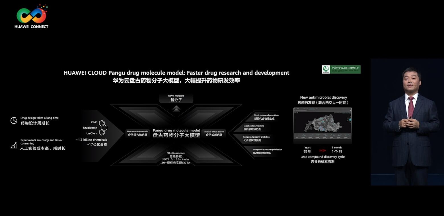 华为云发布盘古药物分子大模型，进军AI药物研发