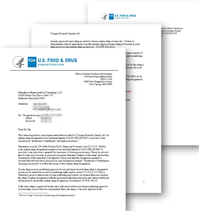 复诺健溶瘤病毒产品获FDA孤儿药认定