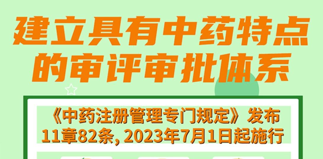 建立具有中药特点的审评审批体系，中药注册管理专门规定今日起正式施行