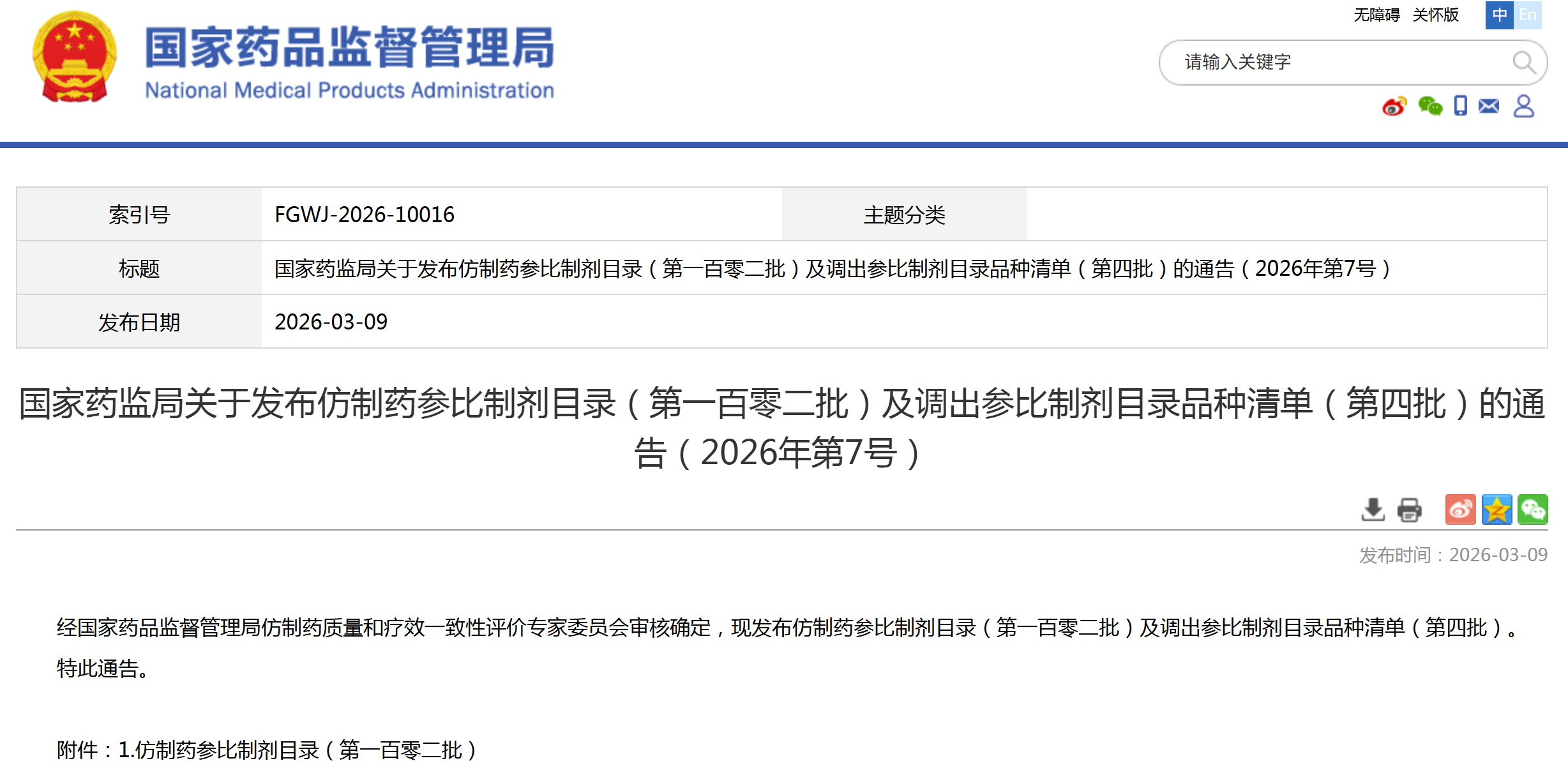 第102批仿制药参比制剂目录