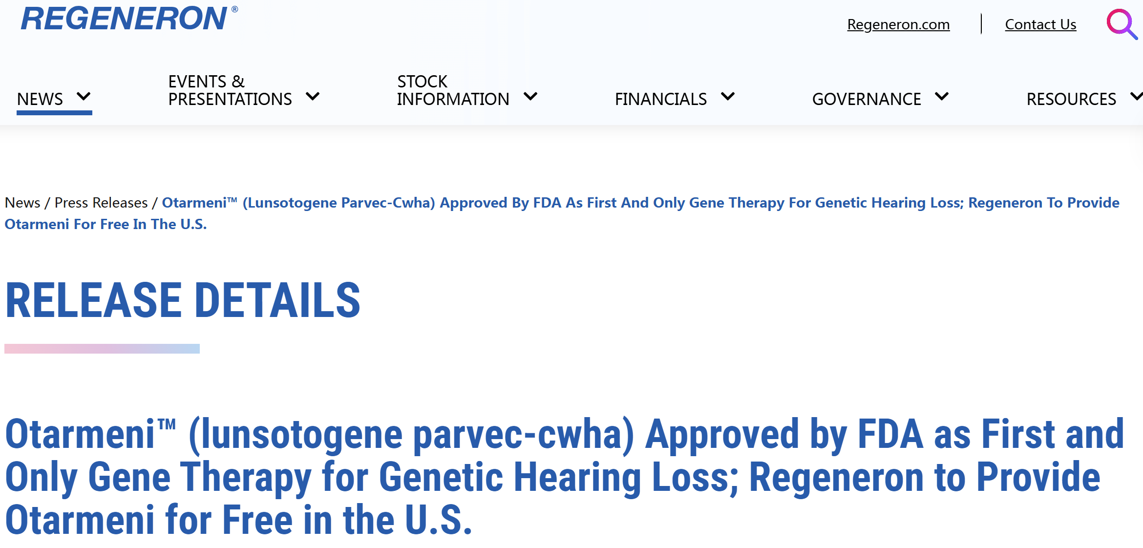 全球首个治疗遗传性耳聋基因疗法获批
